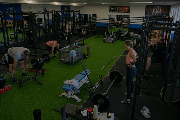 People working out on a group training