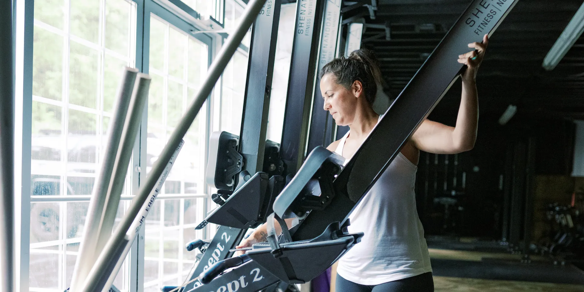 Woman preparing for workout